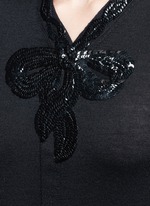 Detail View -Click To Enlarge Sequin embellished wool cardigan