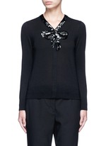 Main View -Click To Enlarge Sequin embellished wool cardigan