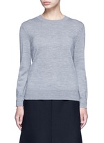 Main View -Click To Enlarge Jewel button back wool sweater