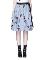 Main View -Click To Enlarge Floral gingham print flare skirt