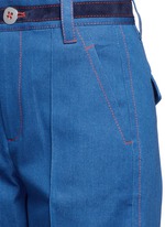 Detail View -Click To Enlarge Wide leg denim pants