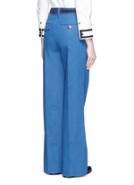 Back View -Click To Enlarge Wide leg denim pants
