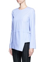 Front View -Click To Enlarge Drape hem cotton top