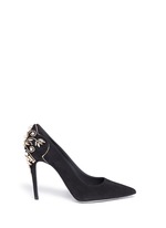 Main View -Click To Enlarge 'Deollette' crystal faux pearl embellished suede pumps