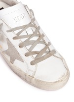 Detail View -Click To Enlarge 'Superstar' limited edition metallic crystal distressed leather sneakers
