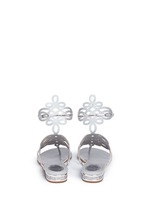 Back View -Click To Enlarge Strass pavé cutout satin sandals