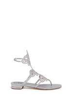 Main View -Click To Enlarge Strass pavé cutout satin sandals