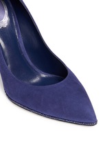 Detail View -Click To Enlarge Strass trim suede pumps