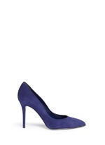 Main View -Click To Enlarge Strass trim suede pumps