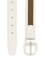 Detail View -Click To Enlarge Canvas trim leather belt