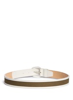 Back View -Click To Enlarge Canvas trim leather belt