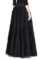 Back View -Click To Enlarge 'Vienne' geometric perforated plissé pleat skirt