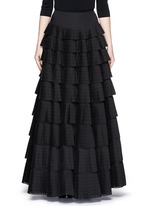 Main View -Click To Enlarge 'Vienne' geometric perforated plissé pleat skirt