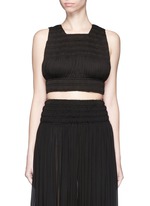 Main View -Click To Enlarge Shirred ruche strappy cropped top
