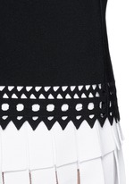 Detail View -Click To Enlarge 'Vienne' bateau neckline geometric cutout top