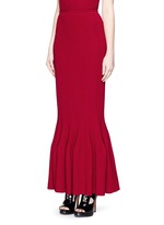 Front View -Click To Enlarge Piqué knit fishtail skirt