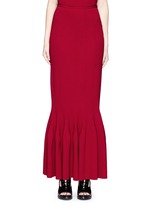 Main View -Click To Enlarge Piqué knit fishtail skirt