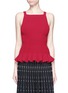 Main View - Click To Enlarge Main View - Click To Enlarge - Alaïa - Peplum hem piqué knit top