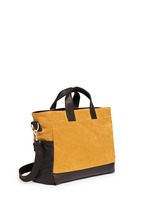 Front View -Click To Enlarge 'Petit Ami' suede and leather tote bag