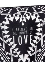 Detail View -Click To Enlarge 'Power of Love' large slogan print zip pouch
