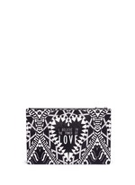 Back View -Click To Enlarge 'Power of Love' large slogan print zip pouch