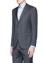 Front View -Click To Enlarge 'Attitude' speckled check wool suit
