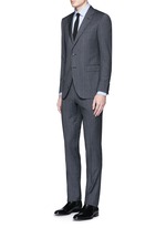 Figure View -Click To Enlarge 'Attitude' speckled check wool suit