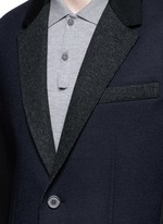 Detail View -Click To Enlarge Deconstructed colourblock jersey soft blazer