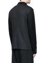 Back View -Click To Enlarge Deconstructed colourblock jersey soft blazer