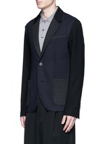 Front View -Click To Enlarge Deconstructed colourblock jersey soft blazer