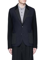 Main View -Click To Enlarge Deconstructed colourblock jersey soft blazer