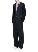 Figure View -Click To Enlarge Deconstructed colourblock jersey soft blazer