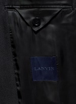 Click To Enlarge Slim fit metallic jacquard tuxedo blazer