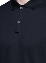 Detail View -Click To Enlarge Slim fit ribbon shoulder polo shirt