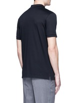 Back View -Click To Enlarge Slim fit ribbon shoulder polo shirt
