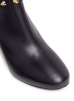 Detail View -Click To Enlarge 'Classic' stud harness leather ankle boots