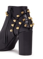 Detail View -Click To Enlarge 'Classic' stud harness leather ankle boots