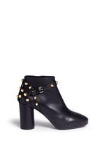 Main View -Click To Enlarge 'Classic' stud harness leather ankle boots