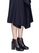 Figure View -Click To Enlarge 'Classic' stud harness leather ankle boots