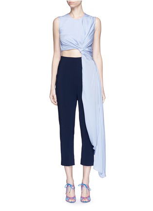 Main View - Click To Enlarge Main View - Click To Enlarge - Roksanda - 'Thurloe' cutout twist front colourblock jumpsuit