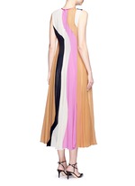 Back View -Click To Enlarge 'Rebecca' colourblock silk seersucker midi dress
