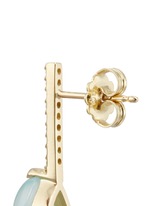 Detail View -Click To Enlarge 'Building Blocks' diamond pavé 18k gold opal earrings