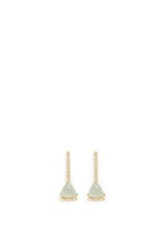 Main View -Click To Enlarge 'Building Blocks' diamond pavé 18k gold opal earrings