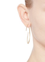 Figure View -Click To Enlarge 'Converge' diamond pavé 18k gold hoop earrings