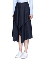 Front View -Click To Enlarge Drape front wool midi skirt