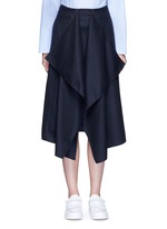 Main View -Click To Enlarge Drape front wool midi skirt