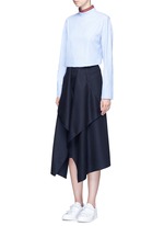 Figure View -Click To Enlarge Drape front wool midi skirt