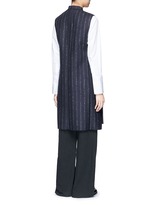 Back View -Click To Enlarge Pinstripe revers lapel long vest