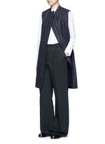 Figure View -Click To Enlarge Pinstripe revers lapel long vest