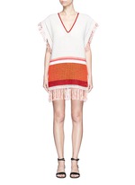Main View -Click To Enlarge 'Kidan' stripe waffle knit cover-up